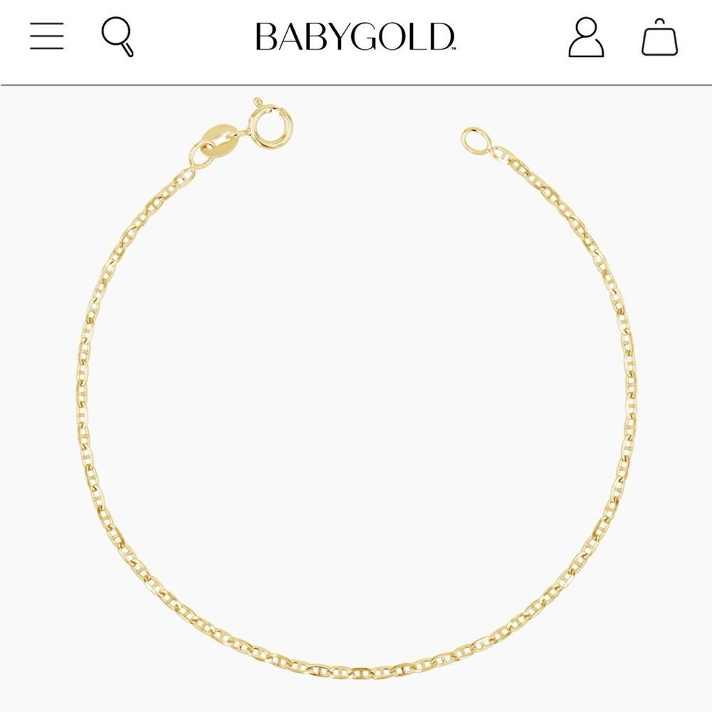 BabyGold 14k solid Gold Chain Bracelet